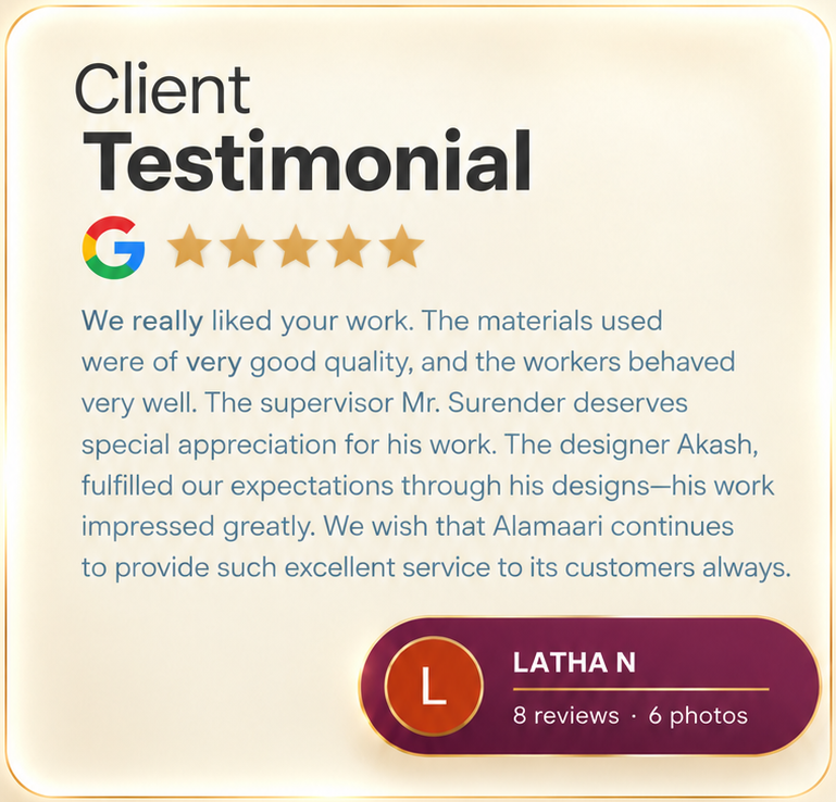 Latha N Testimonial Card